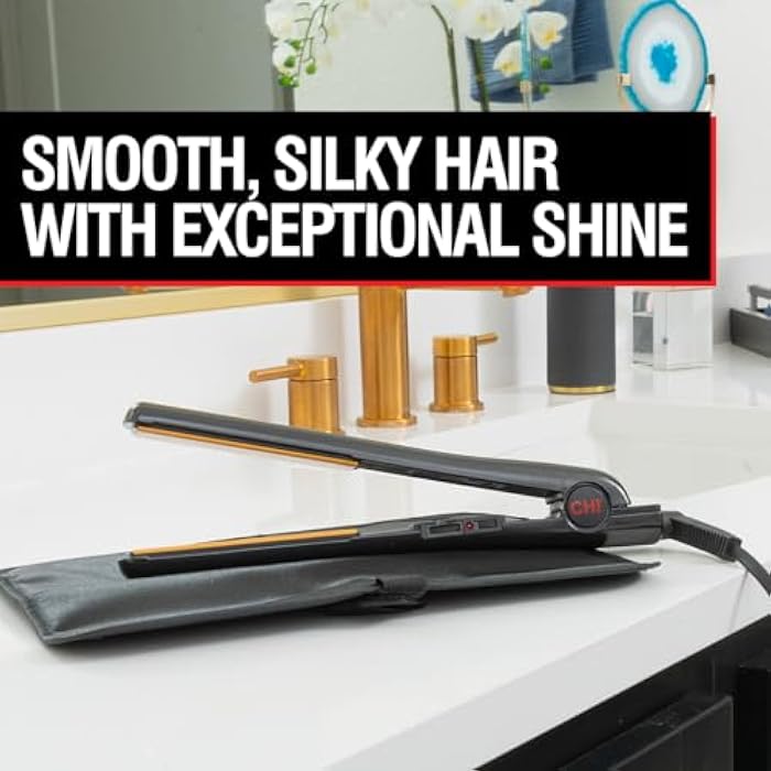 CHI Expert Classic Tourmaline Ceramic 1 Flat Iron in Onyx Black - Image 4